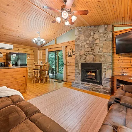 Cozy Stream True Log Cabin W/ Hot Tub Near Smnp
